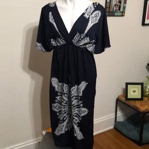 Ocean blue dress size small navy and white